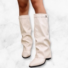 🤍新品　ホワイトべージュブーツの画像