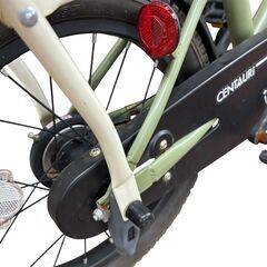  CENTAURi 子供用自転車 グリーン 補助輪付 16インチ 前カゴ付き スタンド無しの画像