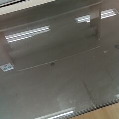 リユースのサカイ栃木店★ジモティ割あり★  ガラス折りたたみテーブル ブラック W75×D50×H33.5 クリーニング済み TC11351の画像