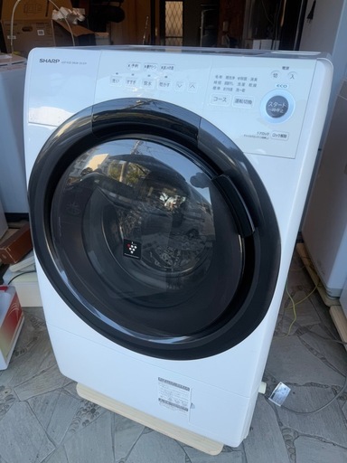 【動作品】SHARP シャープ ドラム式洗濯乾燥機ES-S7F-WL 2021年製 7.0kg