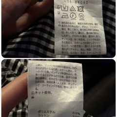 index チェック柄 Vネック 半袖トップス M☆の画像