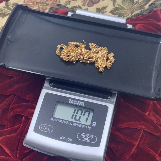 K18 12面トリプル　喜平　ネックレス　10.7g 約42cm