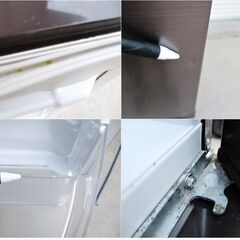 SHARP　大型　2ドア　冷蔵庫　SJ-PD27A-T　動作良好　271L　プラズマクラスター搭載　右開き　ダークウッド　シャープ　183ZSの画像