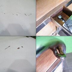 折りたたみスチールワゴン 横幅90cm×奥行60cm (補強バーに若干歪みあり)■陳列・セール・催事■I-217の画像