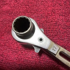 ② 両口ラチェットレンチ　17×19 シノ　ラチェット　工具　DIYの画像