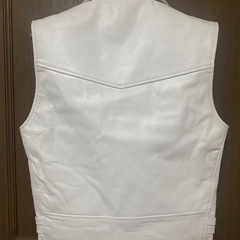 【Y00011】HORN WORKS（ホーンワークス）　レザーライダースベスト　※リメイク品の画像