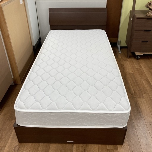 S383 ⭐ ASLEEP タンスのゲン シングルベッド 幅97cm USED 