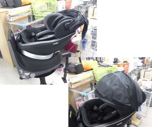 コンビ チャイルドシート クルムーヴ スマート ISOFIX エッグショック JG-650 新生児～ ブラック 360°ターン Com
