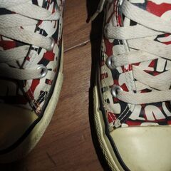 【KSD/B/20】コンバース・ハイカットALL☆STAR　サイズ24.5cm　レディースサイズ　ソール黄ばみあり オールドコンバース・結構古い商品の画像