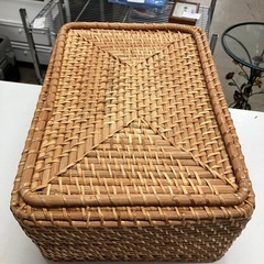 A2510-708 ラタン カゴ収納 中古の画像