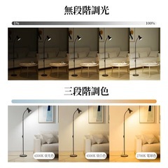 フロアライト　リモコン、電球つき付きの画像