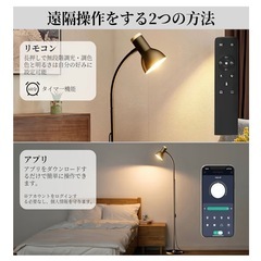 フロアライト　リモコン、電球つき付きの画像