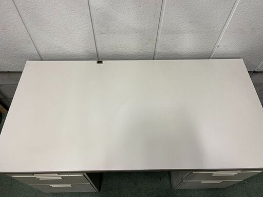 KOKUYO コクヨ 両袖机 鍵無 事務机 オフィス 事務用品 ホワイト 幅140cm×奥行70cm×高さ70cm