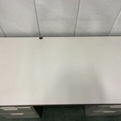 KOKUYO コクヨ 両袖机 鍵無 事務机 オフィス 事務用品 ホワイト 幅140cm×奥行70cm×高さ70cmの画像