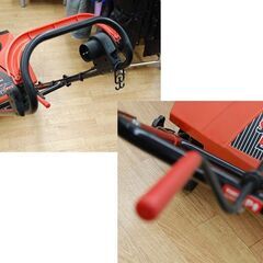 アルファ工業 電動除雪機 D-1000 Snow Elephant レッド×ブラック 動作確認済み 雪かき スノーエレファント 札幌市 清田区 平岡の画像