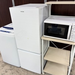 ✨ 2019年製 コンパクト家電3点セット  洗濯機＋冷蔵庫＋電子レンジ　セット価格 29,980円 🚚 配達・設置対応／動作保証付きの画像