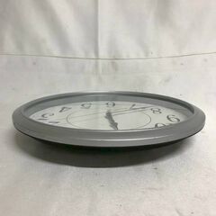 【北見市発】RADIO CONTROLLED 壁時計 シルバー (E3696wM)の画像