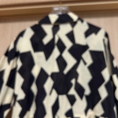 【ザラ ZARA】グラフィックデザイン ギャザー シャツワンピースX Lの画像