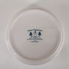 札幌【ニッコー陶器 ウィンターワンダーランド クリスマス】直径約12.7cm スケート遊び 菓子鉢 キャンディボウル 食器 NIKKO 北20条店の画像