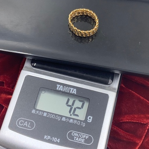K18 ビスマルクリング　4.2g 約7.5号から8号