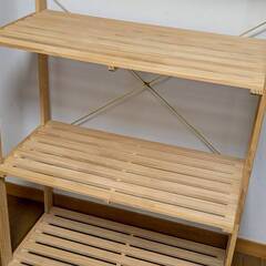 木製３段パインラック 収納棚 中古家具 インテリア【おまとめ２万円以上で熊本送料無料/離島不可】の画像