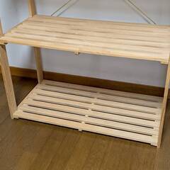 木製３段パインラック 収納棚 中古家具 インテリア【おまとめ２万円以上で熊本送料無料/離島不可】の画像