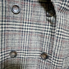 レディースチェック柄コートの画像