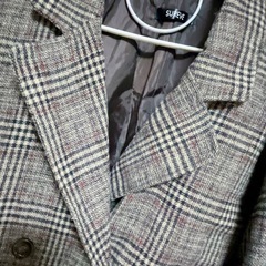 レディースチェック柄コートの画像