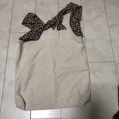 古着　紐で長さ調節できるトートバッグの画像
