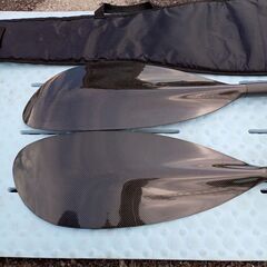 【美品　超軽量】TIDAL STREAM タイダルストリーム　カーボンパドル　収納バッグ付 　カヤック　ＳＵＰの画像