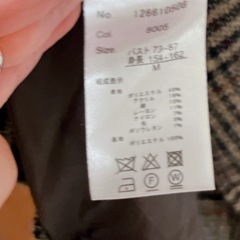 レディースチェック柄コートの画像