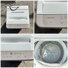 【❗️✨省スペース設計✨❗️】 Panasonic 全自動洗濯機 6kg✨2022年製・清掃済み✨簡易清掃・動作確認済み❗️の画像