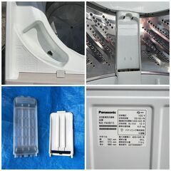 【❗️✨省スペース設計✨❗️】 Panasonic 全自動洗濯機 6kg✨2022年製・清掃済み✨簡易清掃・動作確認済み❗️の画像