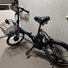 【美品】PELTECH 電動アシスト自転車 20インチ 折りたたみ式（TDN-208L）ブルーブラックの画像