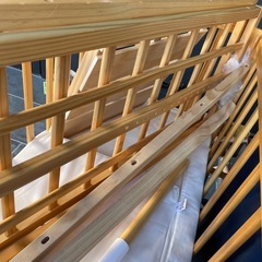 大和屋 yamatoya ベビーベッド そいねーる 専用マットレス付きの画像