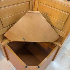 ジモティー割引🏷️【ジャングルジャングル 岸和田和泉インター店収納】木製コーナーベンチ 和泉市 堺市 岸和田市 泉大津市 高石市 泉北郡熊取町の画像