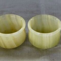 🍓  オニキス酒器６個セット G ENU IN E ONYX パキスタン製の画像