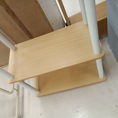 リユースのサカイ栃木店★ジモティ割あり★  ラック ベージュ×ホワイト W60×D29.5×H111.5 クリーニング済み TC11360の画像