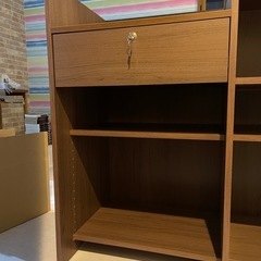 【差し上げます(11/1まで)】レジカウンター棚 パソコン作業台　幅120cm 高さ100cm 奥行50cmの画像