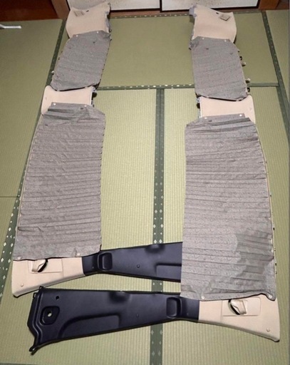 アルファード30系後期の純正室内カーテン（一重・フォーマルプリーツタイプ）とうちばり8点