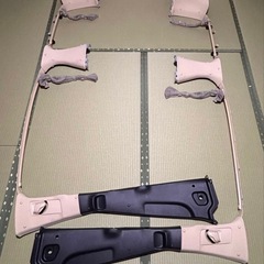 アルファード30系後期の純正室内カーテン（一重・フォーマルプリーツタイプ）とうちばり8点の画像