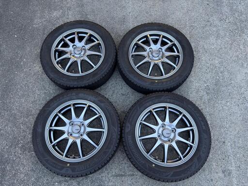 タ2 SPORT ABELIA 4.5J-15 100-4H +45 ブリヂストン スタッドレス BLIZZAK VRX3 165/65R15 2022年 バリ山 タフト ソリオ デリカD2