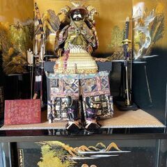 【豪華 五月人形一式】兜飾り・弓太刀・屏風付き・武者人形・こどもの日の画像