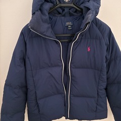 ポロ ラルフローレン ダウンジャケット 160 キッズ　紺色の画像