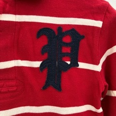 ラルフローレン　ポロシャツ　長袖　赤色　８歳　140センチ　刺繍の画像