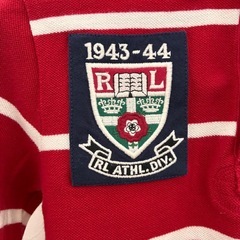 ラルフローレン　ポロシャツ　長袖　赤色　８歳　140センチ　刺繍の画像