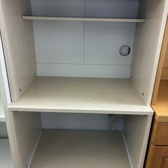 【ジャングルジャングル深井店】★レンジ台 白 ナチュラル ホワイト 収納家具 食器棚 家具 簡易クリーニング済 堺市（中区 堺区 東区 西区 南区 北区）和泉市 河内長野市 富田林市 松原市 狭山市 深井 【FU2846】の画像