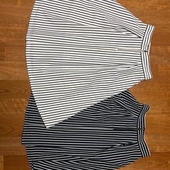 GU  ストライプ　フレアスカートの画像