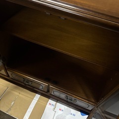 カリモク　ガラスショーケース？　ちゅうこひん中古品の画像