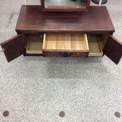 【岩谷堂の鏡台】鏡台　岩谷堂　ドレッサー　一面鏡　ダークブラウンの画像